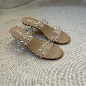 Madden Girl Clear Studded Heel Sandals